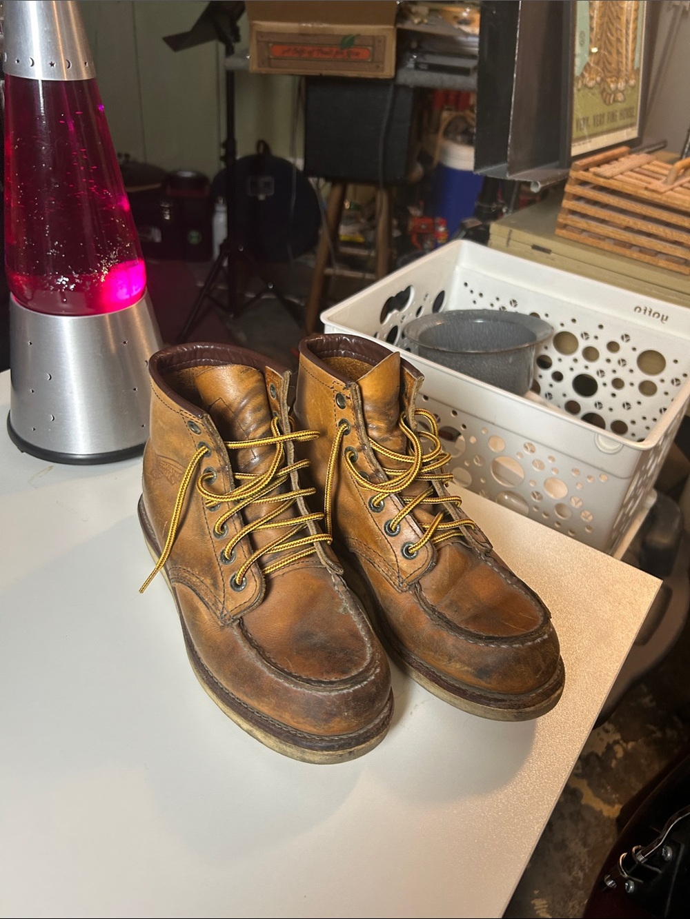 Red Wing Boots Size 3 or UK 35.5/ 22 CM  E 875 9689336. Tan Leather/Weathering.